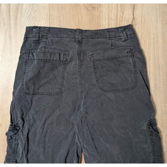 American Eagle Size 8 Short Super High-Rise Baggy Wide Leg Cargo Stretch Pants - Picture 4 of 11